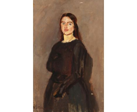 {Hans von Faber du Faur. 1863 Stuttgart - 1940 München.} Sign. Portrait von Irmgard, der Tochter des Künstlers. Öl/Lwd. 57 x 
