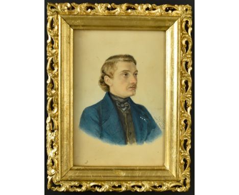 {Portrait des Albrecht Krafft.} Orientalist, 1816 - Wien - 1847. Aquarell. 14,5 x 10 cm. Gl.u.R