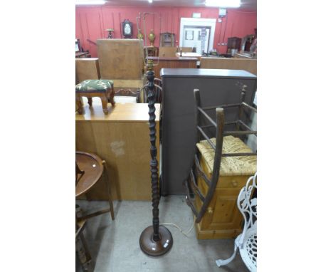 An oak barleytwist standard lamp 