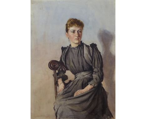 English School, portrait of a lady, watercolour, 35 x 25cms, unframed 