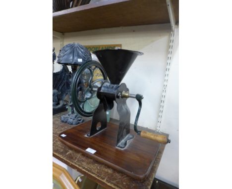 A vintage Zachariah Parkes coffee grinder 