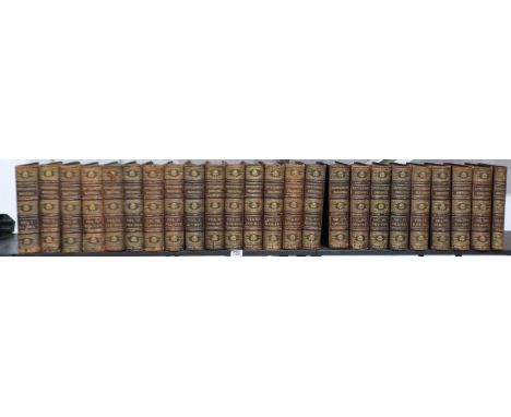 Victorian leather bound set of Encyclopaedia Britannica, 9th edition 1898, twenty four volumes and an index. P&amp;P Group 3 