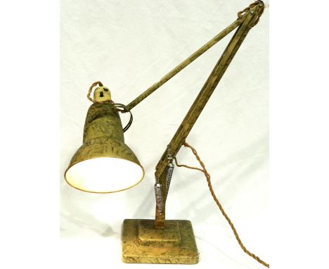 Anglepoise lamp by Herbert Terry and Sons Redditch with two step base, model 1227, fully extended H: 93 cm. Not available for