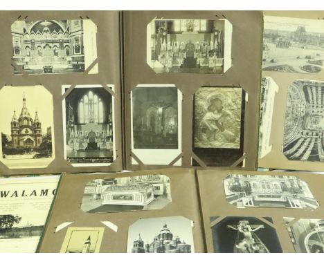 Three albums of mainly Russian postcards. P&amp;P Group 3 (£25+VAT for the first lot and £5+VAT for subsequent lots) 