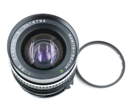 Mamiya C 55mm 2.8 lens, optics clear with no visible damage. P&amp;P Group 1 (£14+VAT for the first lot and £1+VAT for subseq