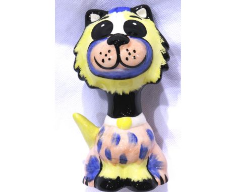 Lorna Bailey cat, Muppet, H: 14 cm, no cracks or chips. P&amp;P Group 1 (£14+VAT for the first lot and £1+VAT for subsequent 