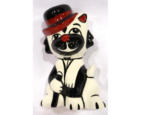 Lorna Bailey cat, Moonlight, H: 15 cm, no cracks or chips. P&amp;P Group 1 (£14+VAT for the first lot and £1+VAT for subseque