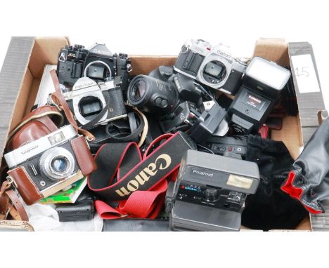 Collection of mixed cameras and accessories including Olympus. P&amp;P Group 2 (£18+VAT for the first lot and £3+VAT for subs