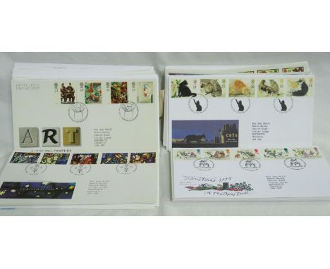 Large collection of First Day Covers, many duplicates, approximately 100. P&amp;P Group 2 (£18+VAT for the first lot and £3+V