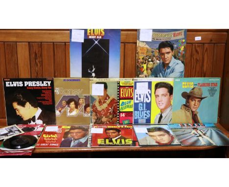 Fifteen Elvis Presley singles and eleven LPs. P&amp;P Group 3 (£25+VAT for the first lot and £5+VAT for subsequent lots) 