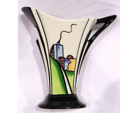 Lorna Bailey deco jug, H: 19 cm, no cracks or chips. P&amp;P Group 1 (£14+VAT for the first lot and £1+VAT for subsequent lot