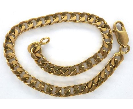 18ct gold curb chain bracelet, L: 17 cm, 9.5g. P&amp;P Group 1 (£14+VAT for the first lot and £1+VAT for subsequent lots) 