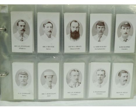 Selection of cricketing reprint cigarette cards, approximately 500. P&amp;P Group 2 (£18+VAT for the first lot and £3+VAT for