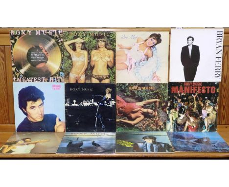 Twelve Roxy music/Bryan Terry LPs. P&amp;P Group 3 (£25+VAT for the first lot and £5+VAT for subsequent lots) 