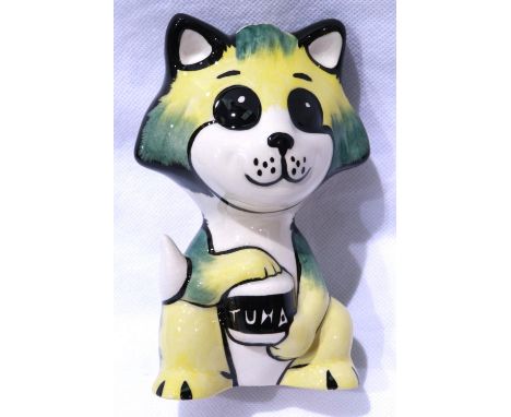 Lorna Bailey cat, Tuna, H: 13 cm, no cracks or chips. P&amp;P Group 1 (£14+VAT for the first lot and £1+VAT for subsequent lo
