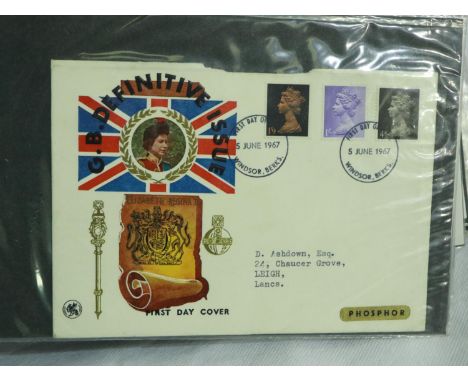 Album of Machin definitives and first day covers. P&amp;P Group 2 (£18+VAT for the first lot and £3+VAT for subsequent lots) 