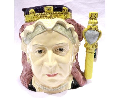 Royal Doulton character jug D6816 Queen Victoria, H: 19 cm, no cracks or chips. P&amp;P Group 2 (£18+VAT for the first lot an