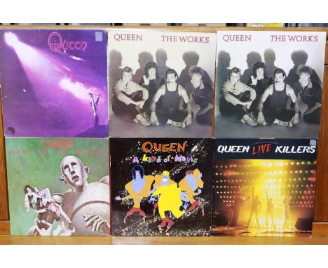 Six Queen LPs to include News of The World, Its a Kind of Magic etc. P&amp;P Group 2 (£18+VAT for the first lot and £3+VAT fo