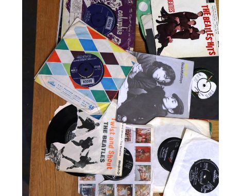 Nineteen singles including Beatles, Rolling Stones and The Who. P&amp;P Group 3 (£25+VAT for the first lot and £5+VAT for sub