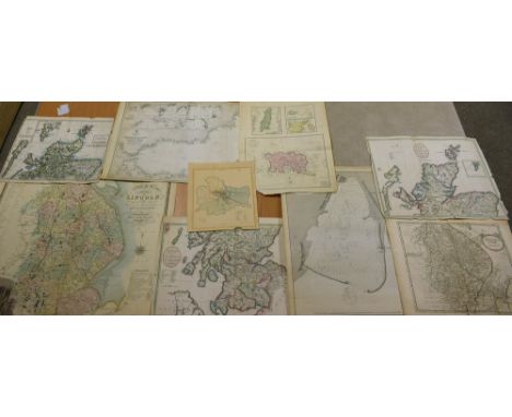Maps &amp; Cartography - Andrew Johnston (early 18th century), by and after, two-fold map, A New Map of the North of Scotland