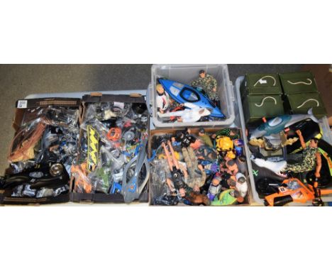 Action Man Toys - Retro and modern, including action figures, armored car, motorbike, raft boats, weapons, uniforms, accessor