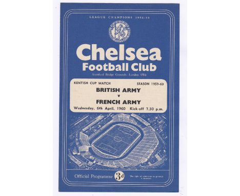 British Army v French Army 1960 Aril 6th Kentish Cup Match 