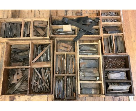 Industrial tools and equipment - a large qty of lathe cutter blades, bolts etc.