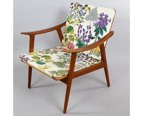 FREDRIK KAYSER for Vatne Mobler, Norway a mid-century model 563 teak lounge chair, 1960, height 78cmGood condition, light wea