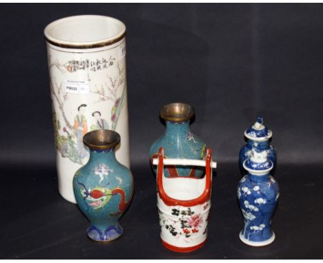 Mixed Oriental items, to include cloisonné, ceramics etc. CONDITION REPORT; A couple of slight dints to the cloisonné vases w