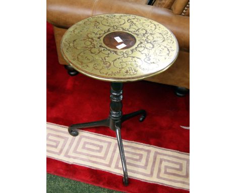 Regency rosewood and brass lamp table