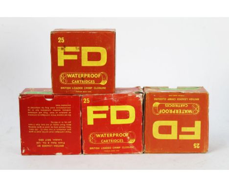 One hundred Frank Dyke 12 bore shotgun cartridges, various shot sizes.  SHOTGUN CERTIFICATE REQUIRED.  WE CANNOT POST AMMUNIT