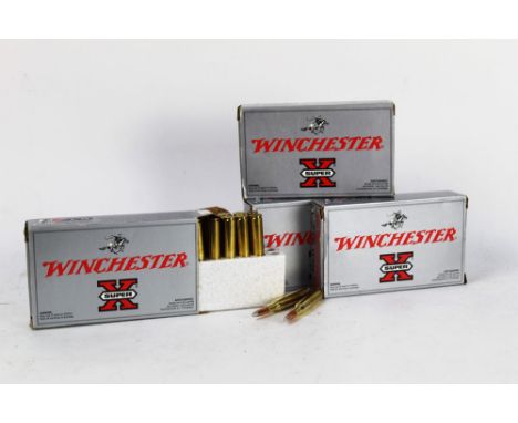 Seventy nine Winchester Super X cal 270 rifle cartridges, 130 grain silver tip.  FIREARMS CERTIFICATE REQUIRED.  WE CANNOT PO