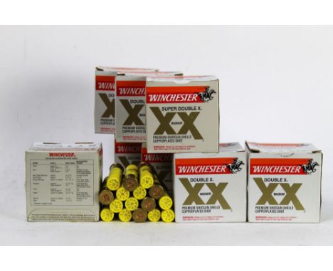 Two hundred and sixteen Winchester XX Magnum Extra Long Range Premium copper plated shot 20 bore shotgun cartridges, 3", No. 