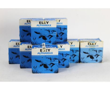 Fifty Eley Alphamax 16 bore shotgun cartridges, 70 mm, various shot sizes.  SHOTGUN CERTIFICATE REQUIRED.  WE CANNOT POST AMM