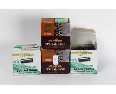 +/- Ninety seven Lyalvale Express Special Game 12 bore shotgun cartridges, 2 1/2".  SHOTGUN CERTIFICATE REQUIRED.  WE CANNOT 