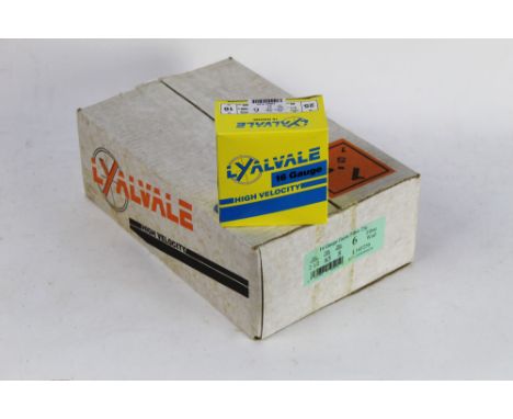 Two hundred and fifty Lyalvale 16 bore shotgun cartridges, 2 1/2" chamber, 26 gram No. 6 shot, fibre wad.  SHOTGUN CERTIFICAT