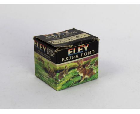 Twenty five Eley extra long 410 shotgun cartridges, 3", 18 gram shot size 6.  SHOTGUN CERTIFICATE REQUIRED.  WE CANNOT POST A