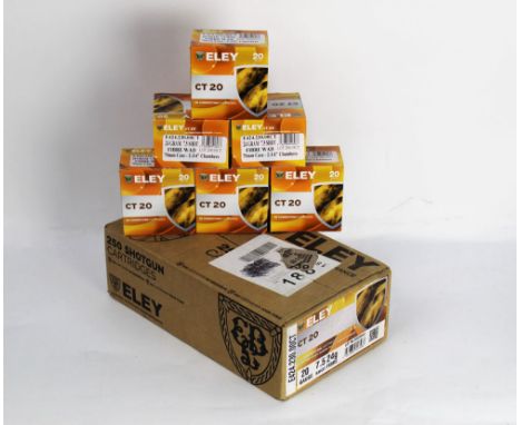 Four hundred Eley CT20, 20 bore cartridges, 70 mm, 24 gram, 7 1/2 shot fibre wad.  SHOTGUN CERTIFICATE REQUIRED.  WE CANNOT P