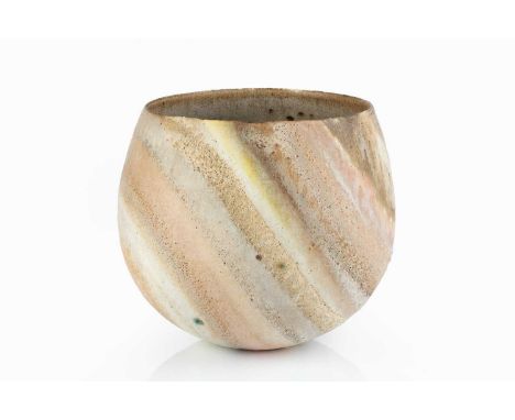 Colin Pearson (1923-2007)Vesseltextured striped glazeimpressed potter's seal19.5cm high.Appears in good condition with no sig