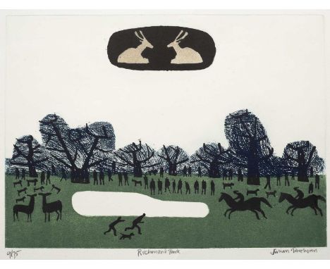 Julian Trevelyan (1910-1998)Richmond Park, 19699/75, signed and numbered in pencil (in the margin)etching and aquatint59 x 77