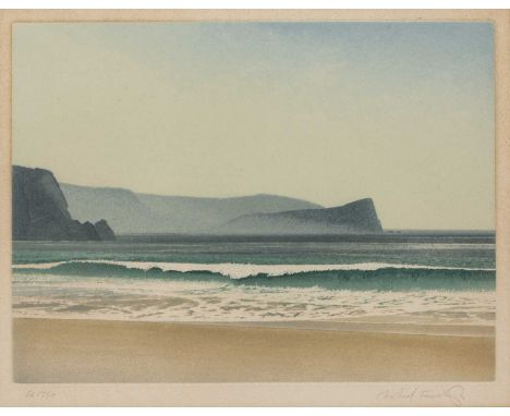 Michael Fairclough (b.1940)Church Cove and Mullion Island, Gunwalloe, and Towards Solva Dyfed17/350 and 56/350, each signed a