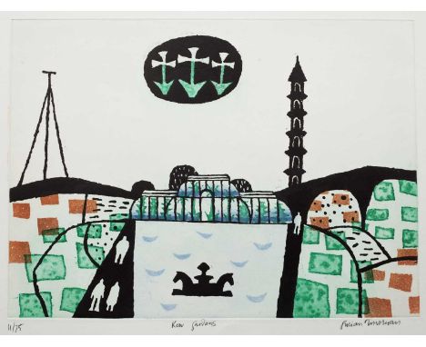 Julian Trevelyan (1910-1998)Kew Gardens, 196911/75, signed, titled, and numbered in pencil (in the margin)etching and aquatin
