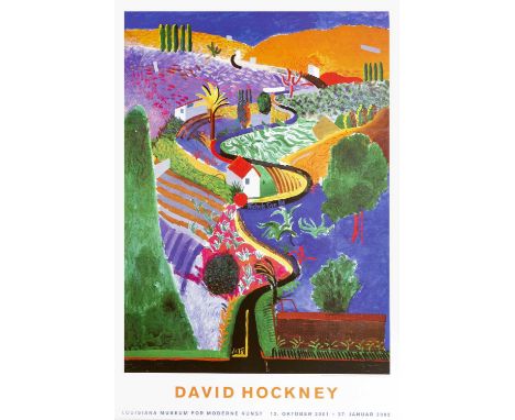 David Hockney (b.1937)David Hockney, 2001-2002showing Nichols Canyon paintingfor Louisiana Museum, Denmarkoff-set lithograph8