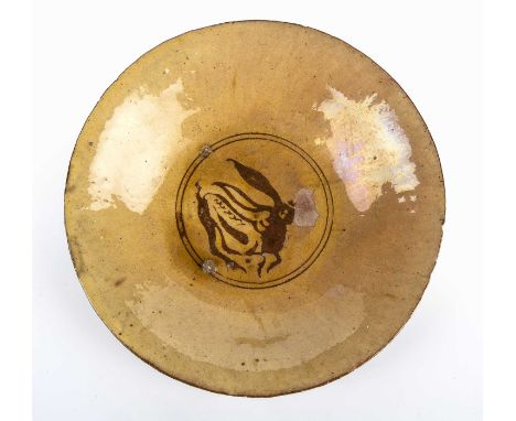Bernard Leach (1887-1979) at Leach PotteryDish, circa 1924with lustre glaze and decorated with a hare within a circleimpresse