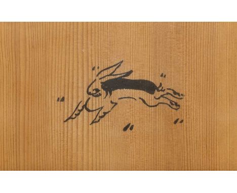 Bernard Leach (1887-1979)Leaping Rabbit, 1935signed and dated (to reverse)ink on board15 x 22cm. Provenance:The collection of