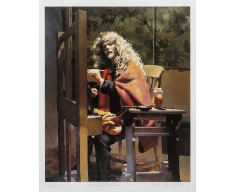 Robert Lenkiewicz (1941-2002)Self Portrait at Easel, 1992125/500, signed, titled, and numbered in pencil (in the margin)litho
