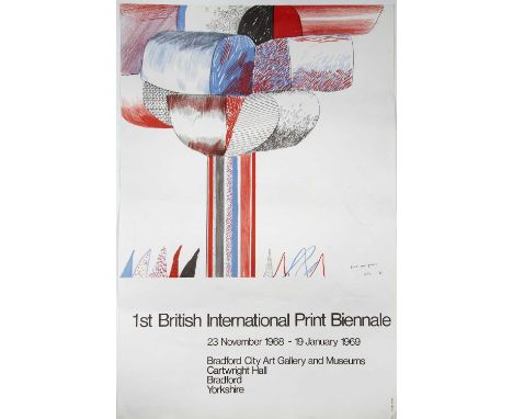 David Hockney (b.1937)1st British International Print Biennale, 1968-1969exhibition poster for Bradford City Art Gallery and 