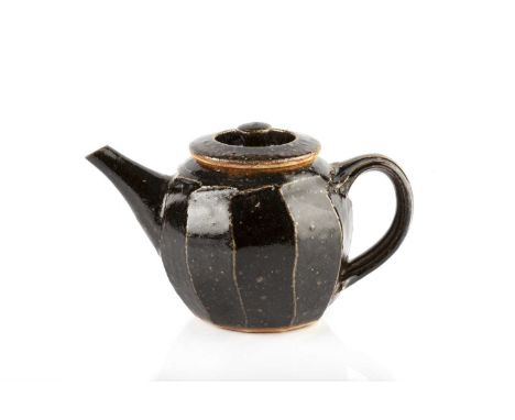 Richard Batterham (1936-2021)Teapottenmoku and iron glaze, cut sides11cm high. Provenance:Bonhams, 2006.Appears in good condi