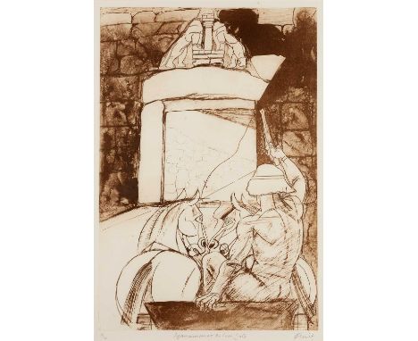 Elisabeth Frink (1930-1993)Agamemnon at the Lion Gate, 198818/70, signed and numbered in pencil (in the margin)etching and aq