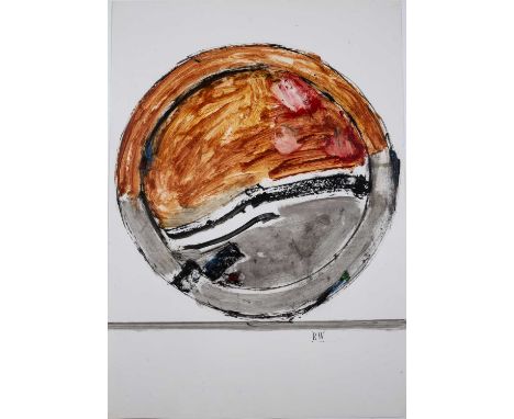 Robin Welch (1936-2019)Three designs for ceramicseach with stamped signature (lower right)mixed media paintings on cardeach 6